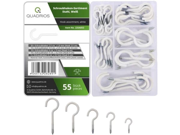 Quadrios 22SA053 Skruvkrokar 55 st