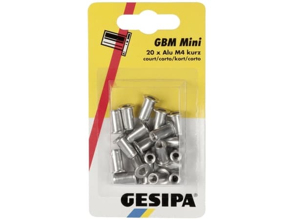 Gesipa 1433669 Blindnittemøtrik M4 20 stk