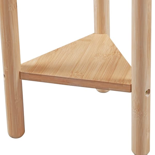 Piedestal Sastamala växtställ 78x25x25 cm bambu vit [en.casa]