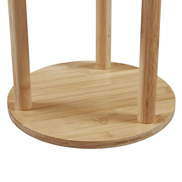 Piedestal Sastamala växtställ 80x31x31 cm bambu vit [en.casa]