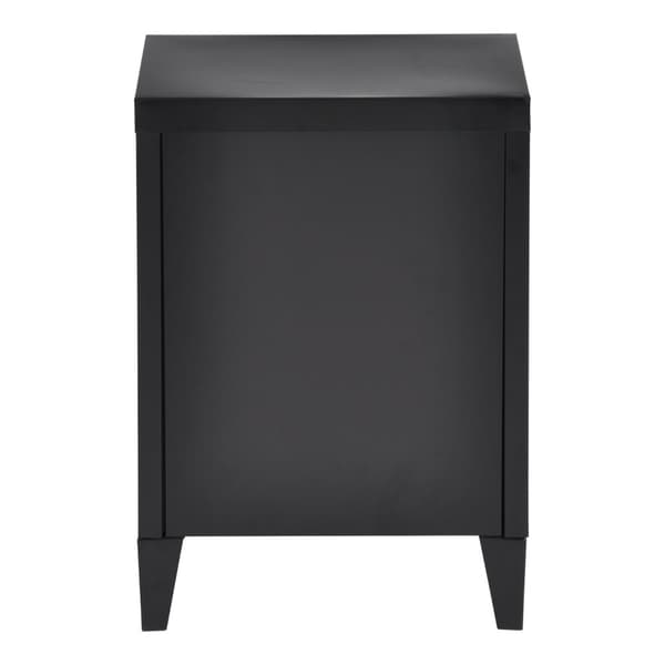Sängbord Inari set om 2 svart matt stål 57x40x30 cm [en.casa]