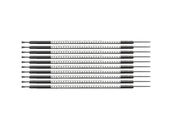 Brady SCN-05-S, Musta, Valkoinen, Nailon, 300 kpl, 1,4 mm, 1,8 mm