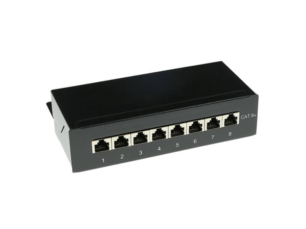 ACT Surface mounted box shielded 8 ports CAT6A. Type: CAT6A Mountbox c6a 8 prt shielded (FA7001)
