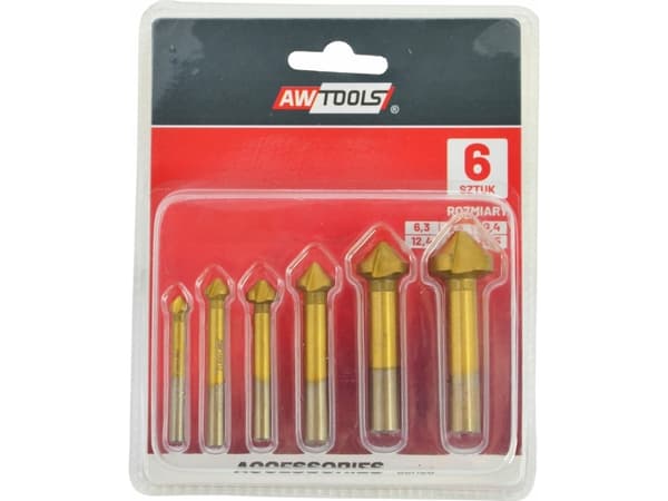 Grąžtas AW-Tools AWTOOLS KEGLE FORSENKSETT. 6 deler 6,3-20,5