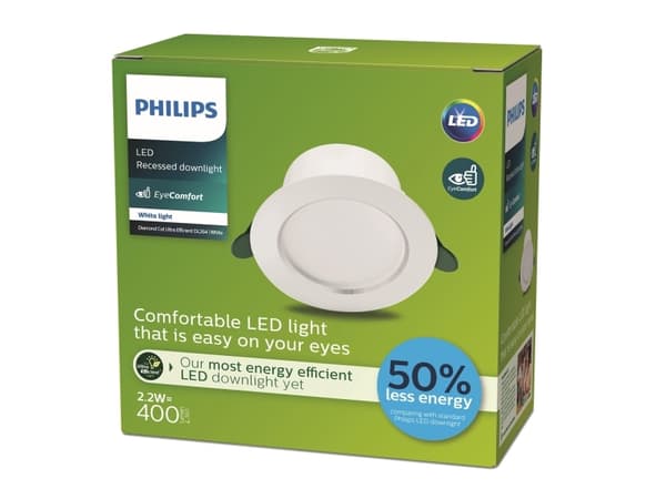 LED Infälld spot Diamond Cut Ø105mm 2,2W 400lm 3000K Energiklass A