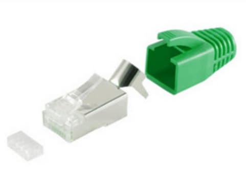 shiverpeaks BS72067-10G, RJ-45, Grön, Metallisk, Guld, 10 styck