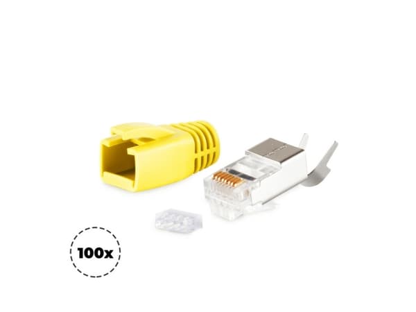shiverpeaks BS72067-100Y, RJ-45, gul, hane, rak, polykarbonat (PC), Cat5e/6/6A/7