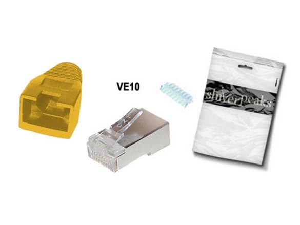 shiverpeaks BS72057-Y-10, RJ-45, Gul, Cat5e/6, Guld, 10 styck