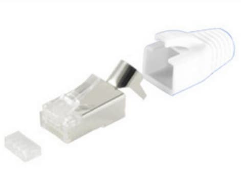 shiverpeaks BS72067-10W, RJ-45, Metallisk, Vit, Guld, 10 styck