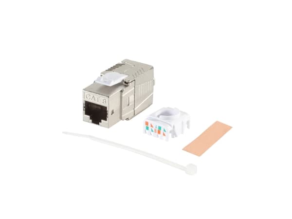 shiverpeaks BS08-45003, Litteä, hopea, RJ-45, naarasliitin, nikkeli/kulta, 22/24