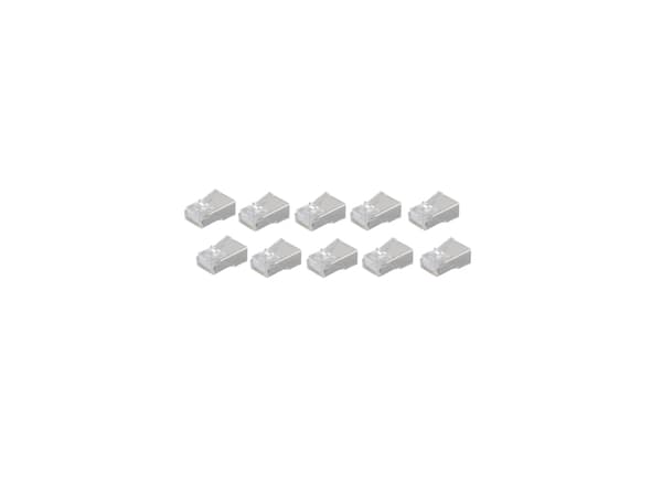 shiverpeaks BASIC-S Modular-Stecker RJ45, geschirmt 8-polig, 8 Kontakte belegt, vergoldete Kontakte, im (BS72052-10)