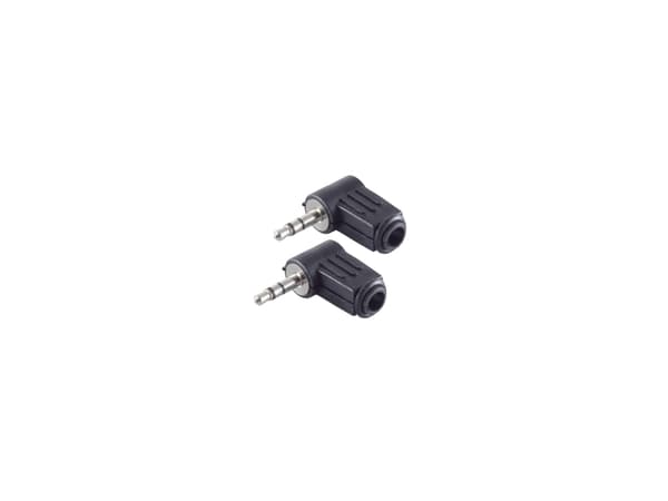 shiverpeaks BS51200-W2, 3.5 mm, Svart, Hankoppling, Vinklad, 2 styck