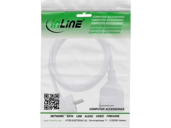 InLine 16401U, 1,5 m, inomhus, Typ F, Typ F, Vinklad, 1,5 mm ²