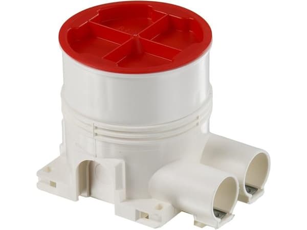 ABB Euro 1-modul vägg- och infällningslåda, extra djup: 73 mm och 2 x 20 mm röruttag