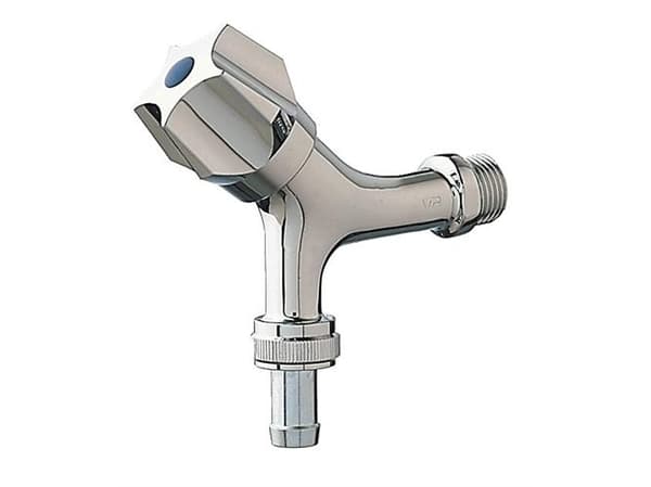 Frese 1/2" blankforkromet aftapventil med nippel samt kontraventil og slangeforskruning