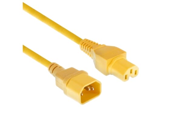 ACT Powercord C14 - C15 yellow 0.6 m (AK5303)
