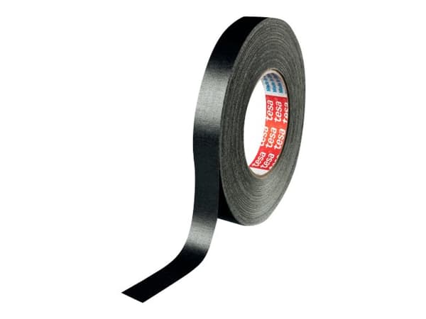Tesaband Premium 4651 - Tygtejp - 19 mm x 25 m - akrylöverdragen duk - svart