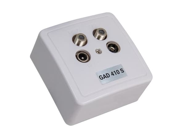 Triax GAD 410 S, IEC, 75 O, Grå, EN50083-2 (Class A), -25 - 55 ° C, 80 mm Grå