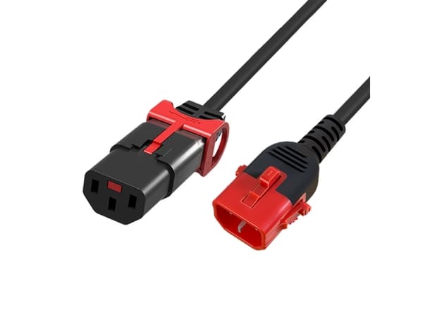 ACT Powercord C13 IEC Lock+ - C14 IEC Lock Dual Locking black 1.5 m, PC3602