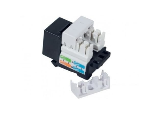 Tecline 272850, Litteä, Musta, RJ-45, 110 block, Naarasliitin, Naarasliitin, Naarasliitin