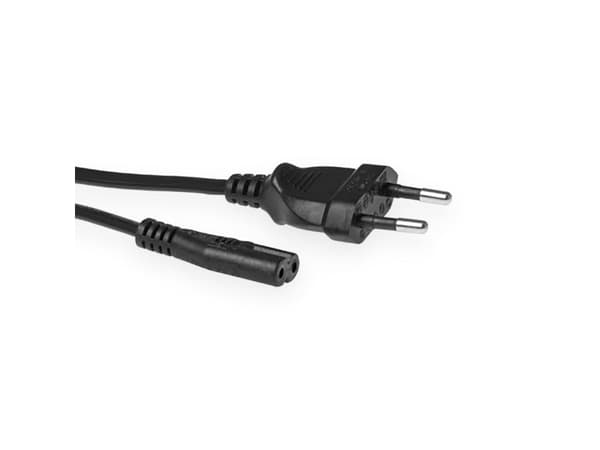 ACT Powercord Euro male - C7 female black 0.25 m (AK5279)