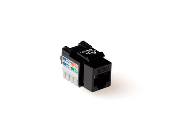 ACT CAT5E Keystone Jack unshielded punch down under black. Type: CAT5E Black Keystone utp c5e punchdown bk (TD5014)