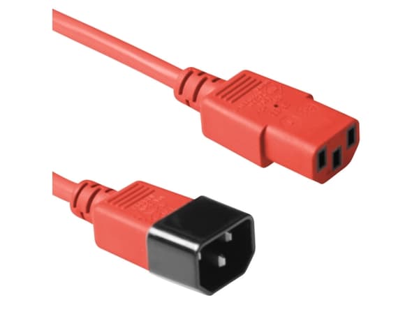 ACT Powercord C13 - C14 red 1.8 m
