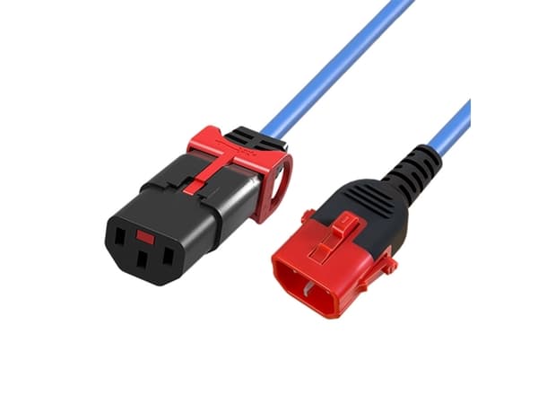 ACT Powercord C13 IEC Lock+ - C14 IEC Lock Dual Locking blue 3 m, PC3623