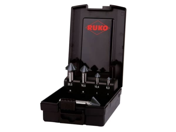 RUKO ULTIMATECUT 4S 102891PRO Keglesænker-sæt 5 dele 6.30 mm, 10.40 mm, 16.50 mm, 20.50 mm, 25 mm HSS Cylinderskaft 1 Set