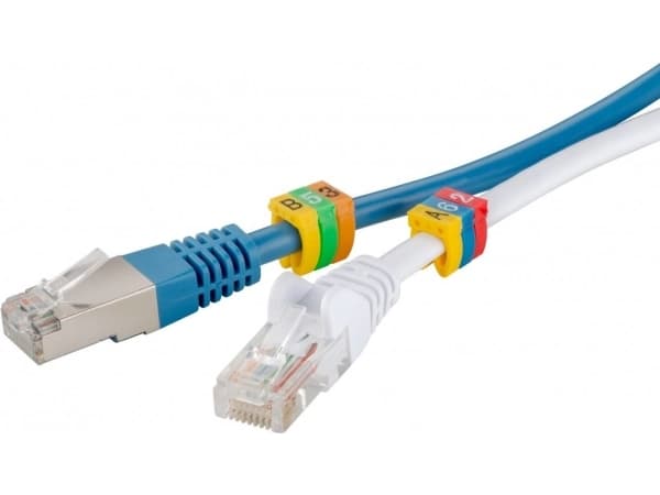 Goobay 72515, Multifärg, PVC, 100 styck, Svart / Vit, 5,6 - 7,4 mm