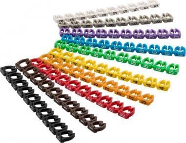Goobay 72515, Multifärg, PVC, 100 styck, Svart / Vit, 5,6 - 7,4 mm