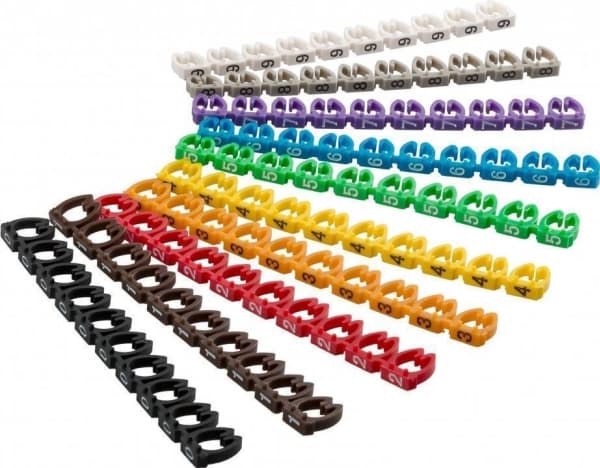 Goobay 72515, Multifärg, PVC, 100 styck, Svart / Vit, 5,6 - 7,4 mm