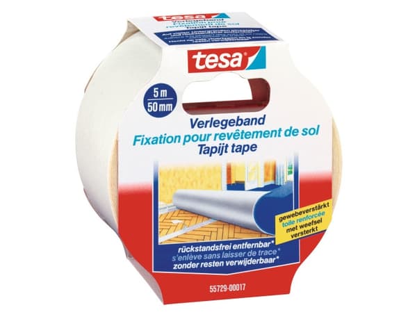 TESA 55729, Valkoinen, Kiinnittävä, PVC-muovi, 5 m, 50 mm