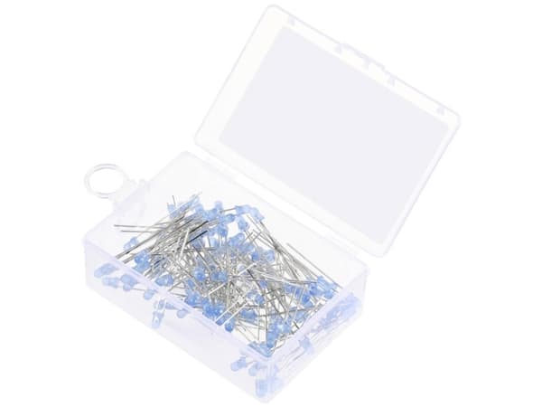 TRU COMPONENTS LED med ledninger Blue Rund 2500 mcd 30 ° 20 mA 2.7 V, 3.4 V