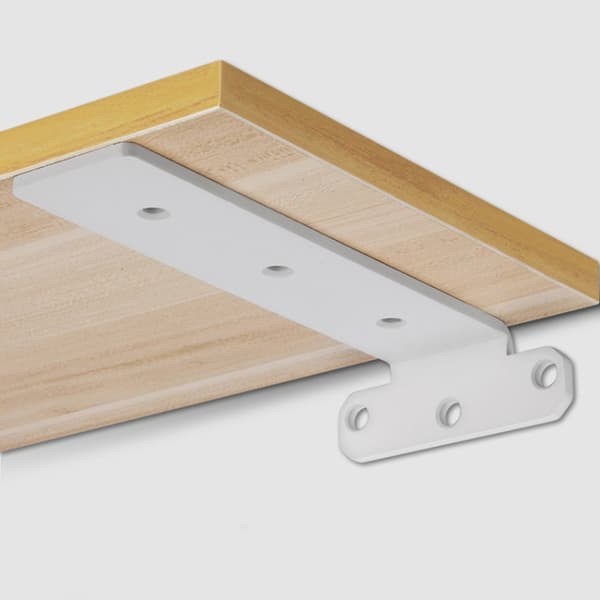 Metallinen hyllyteline 20cm 2-pack - Valkoinen