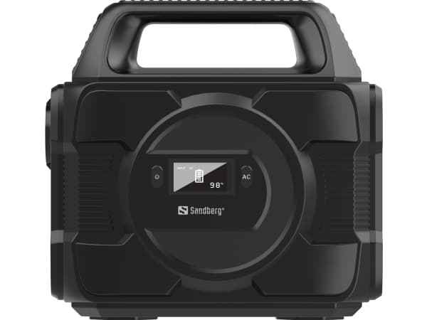 Sandberg - Bærbar strømstasjon - AC 230 V / DC 5 - 20 V - 300 watt - litiumion - 80000 mAh - 288 Wh - utgangskontakter: 6