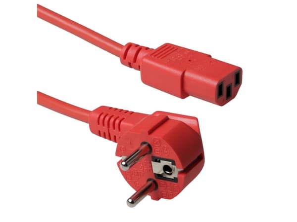 Advanced Cable Technology Schuko - C13 - 1.2m 1.2m C13-Koppler Rot Stromkabel (AK5129)