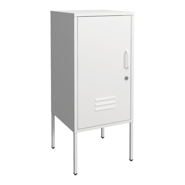 Sängbord Hausjärvi set om 2 stål vit 82x35x35 cm [en.casa]