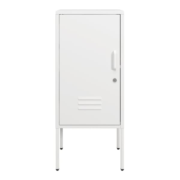 Sängbord Hausjärvi set om 2 stål vit 82x35x35 cm [en.casa]