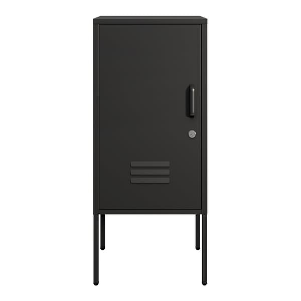 Sängbord Hausjärvi set om 2 stål svart 82x35x35 cm [en.casa]