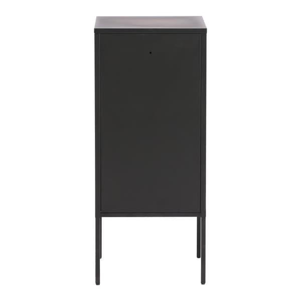 Sängbord Hausjärvi set om 2 stål svart 82x35x35 cm [en.casa]