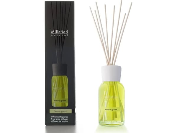 Millefiori Milano Aromadiffuusori Natura l Sitruunaruoho 250 ml 250ml 250ml 250ml Kotituoksu tikuilla varustettuna