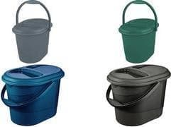 keeeper organisk affaldsbeholder "elsa", med låg, oval, øko-blå 13 liter, materiale: PP/regranulat, - 1 stk (1180467900000)