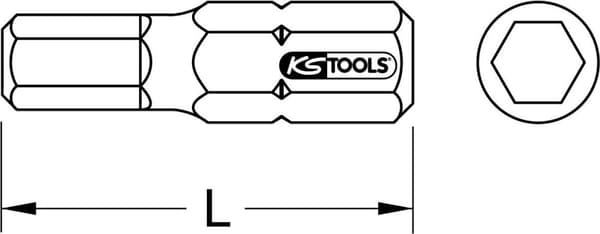 KS TOOLS Werkzeug-maschinen GmbH 1/4" TORSIONpower bit sekskantfatning, 25 mm, 2 mm (918.3403)
