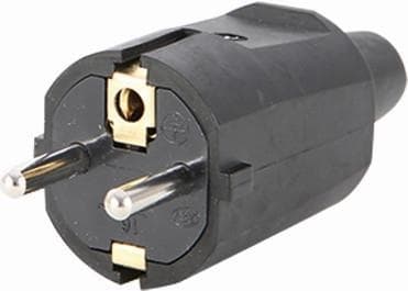 REV beskyttelseskontaktstik med plast/ISO-indsats gummi sort elektrisk strømstik (0512091777)