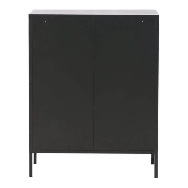 Sideboard Falköping 101,5x80x40 cm stål svart [en.casa]