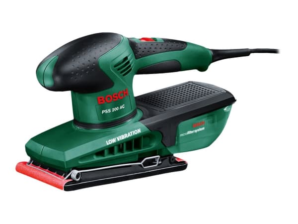 Bosch PSS 200 AC, Epäkeskohiomakone, Musta, Vihreä, EN 60745, 24000 OPM, 2 mm, 93 dB