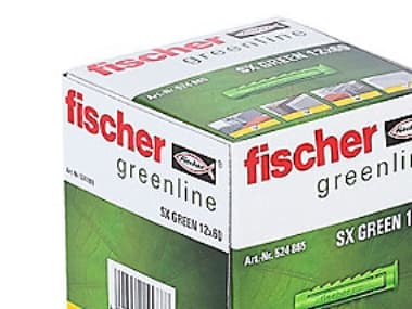 Fischer 524865, Väggplugg, Tegel, Betong, 60 mm, 1,2 cm, 8 cm, 8 mm