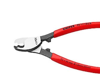 Knipex kabelsaks - til Cu- og al-kabler, en- og flertrådede - 95 11 165 A