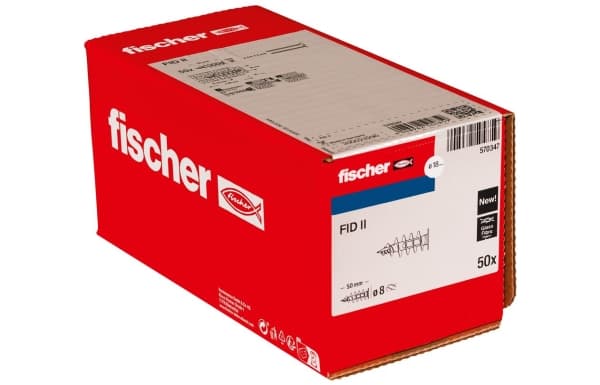 Fischer 570347, Väggplugg, Gipsskivor, Plast, Grå, Torx, TX40